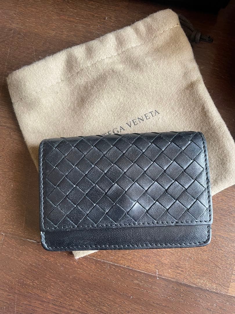 torara84 　Bottega Veneta ブラックレザー 名刺入れ