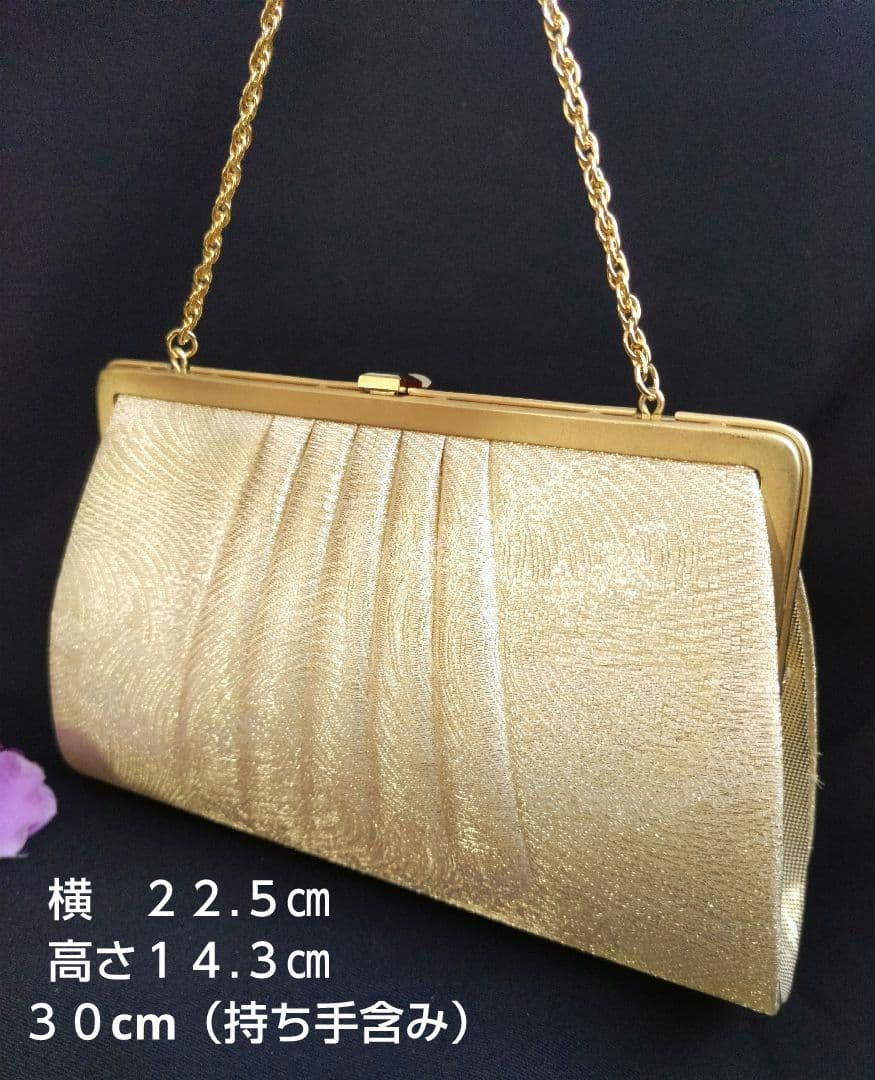 新品　和装草履バック　ゴールドフォーマル　結婚式新郎新婦母留袖　成人式振袖　木箱