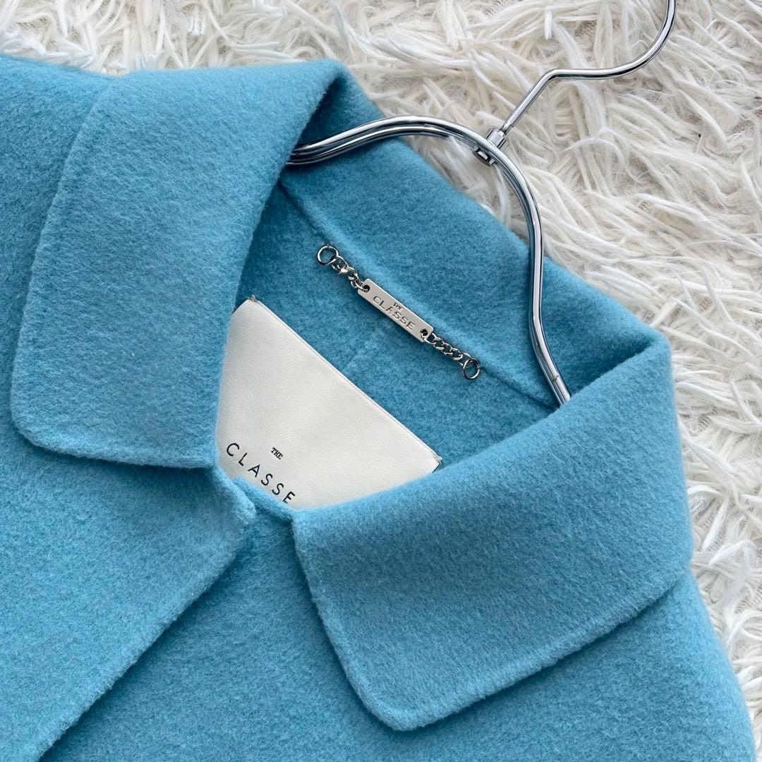 ✨美品✨ ドゥクラッセ 近年モデル カシミヤ混ウールリバーコート ハンドメイド