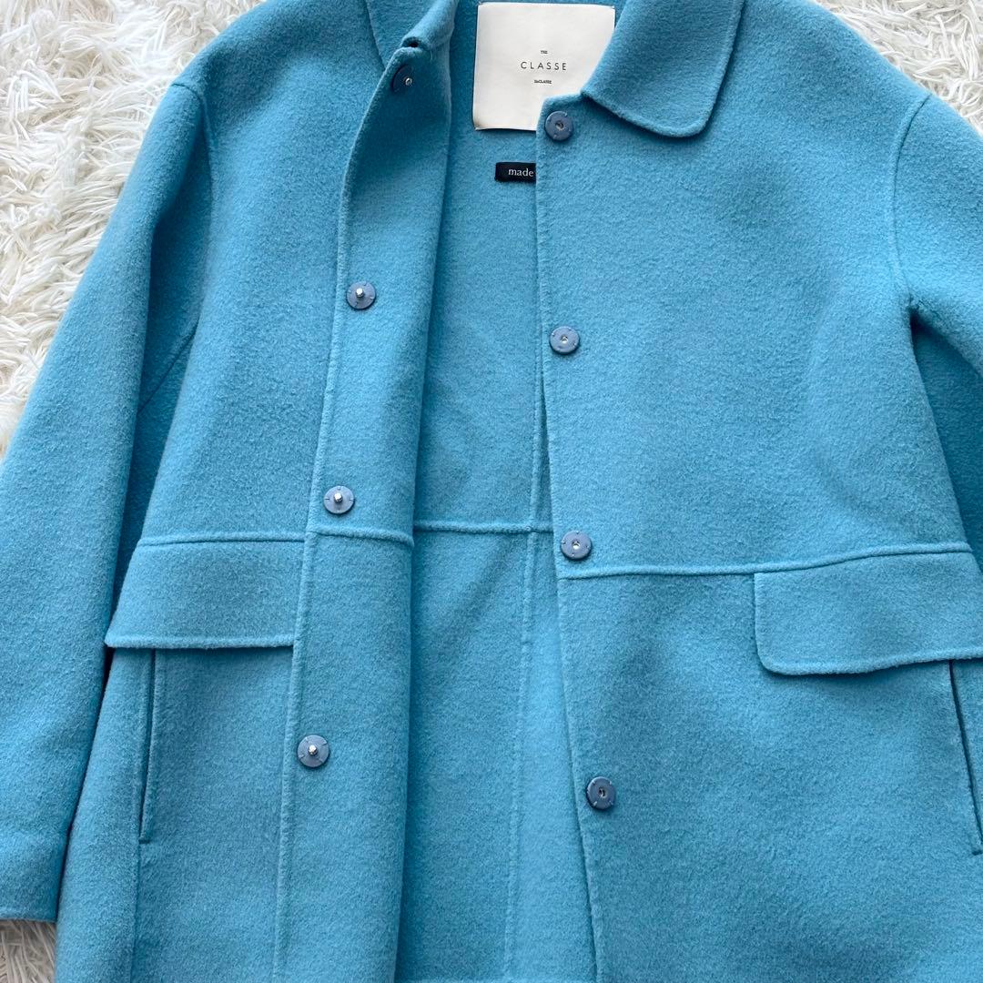 ✨美品✨ ドゥクラッセ 近年モデル カシミヤ混ウールリバーコート ハンドメイド