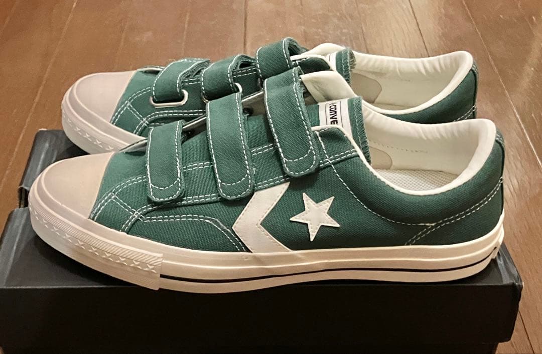 貴重 新品未使用 CONVERSE グリーン ベルクロシューズ 28センチ