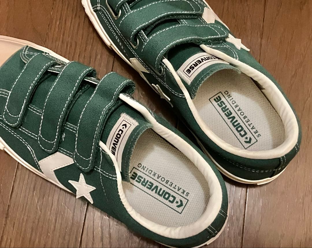 貴重 新品未使用 CONVERSE グリーン ベルクロシューズ 28センチ
