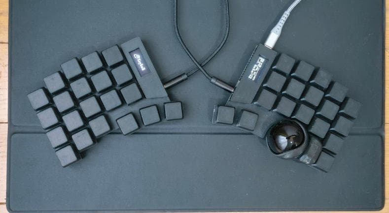 Keyball39 黒　オールブラック マット仕上げ　完成品