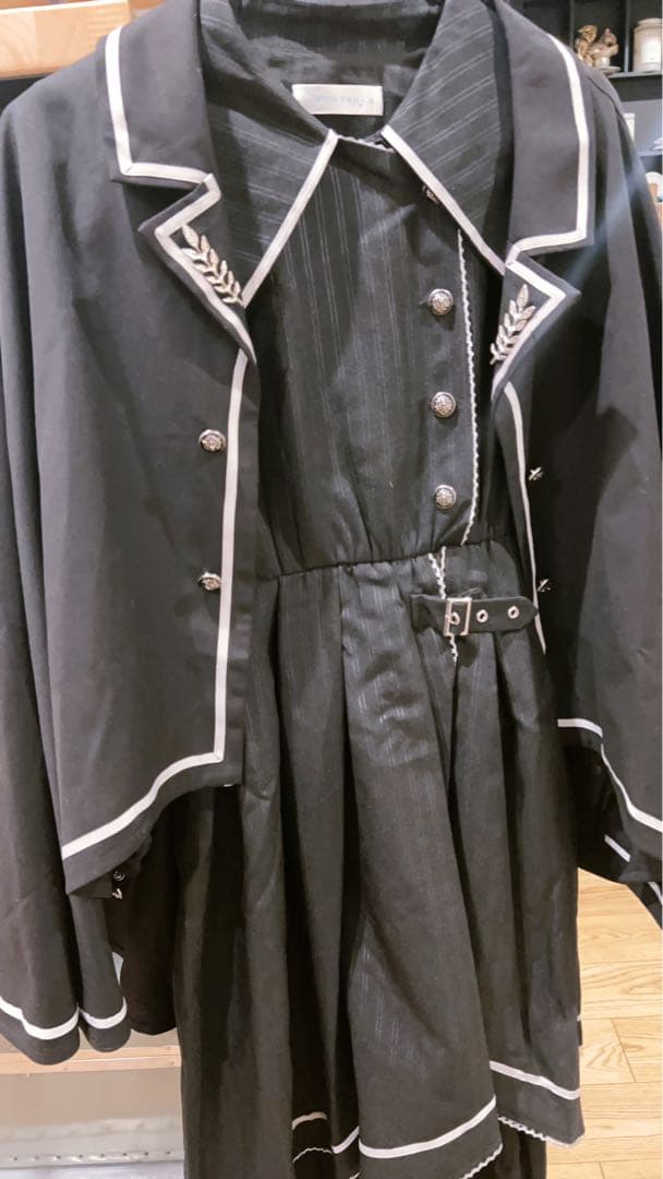 ミリタリー　軍服　ロリータ　フルセット　黒