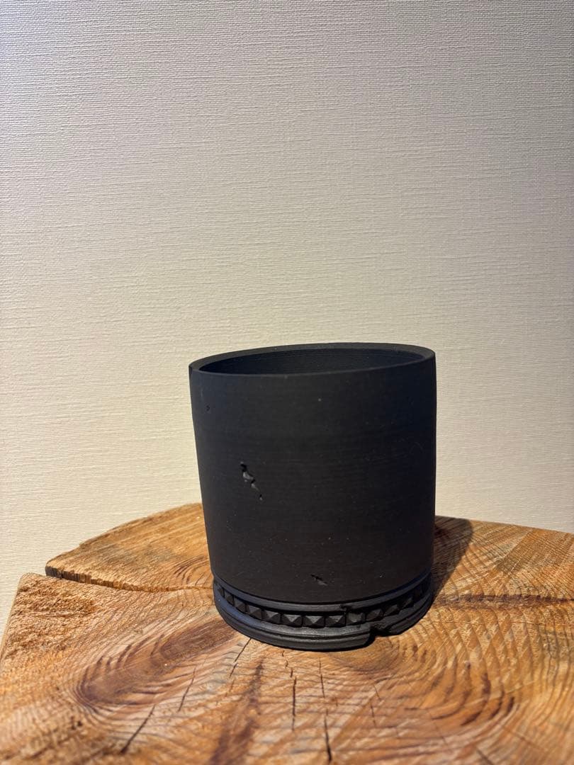 吉光窯 kikko low 虫食い　スタッズ 鉢