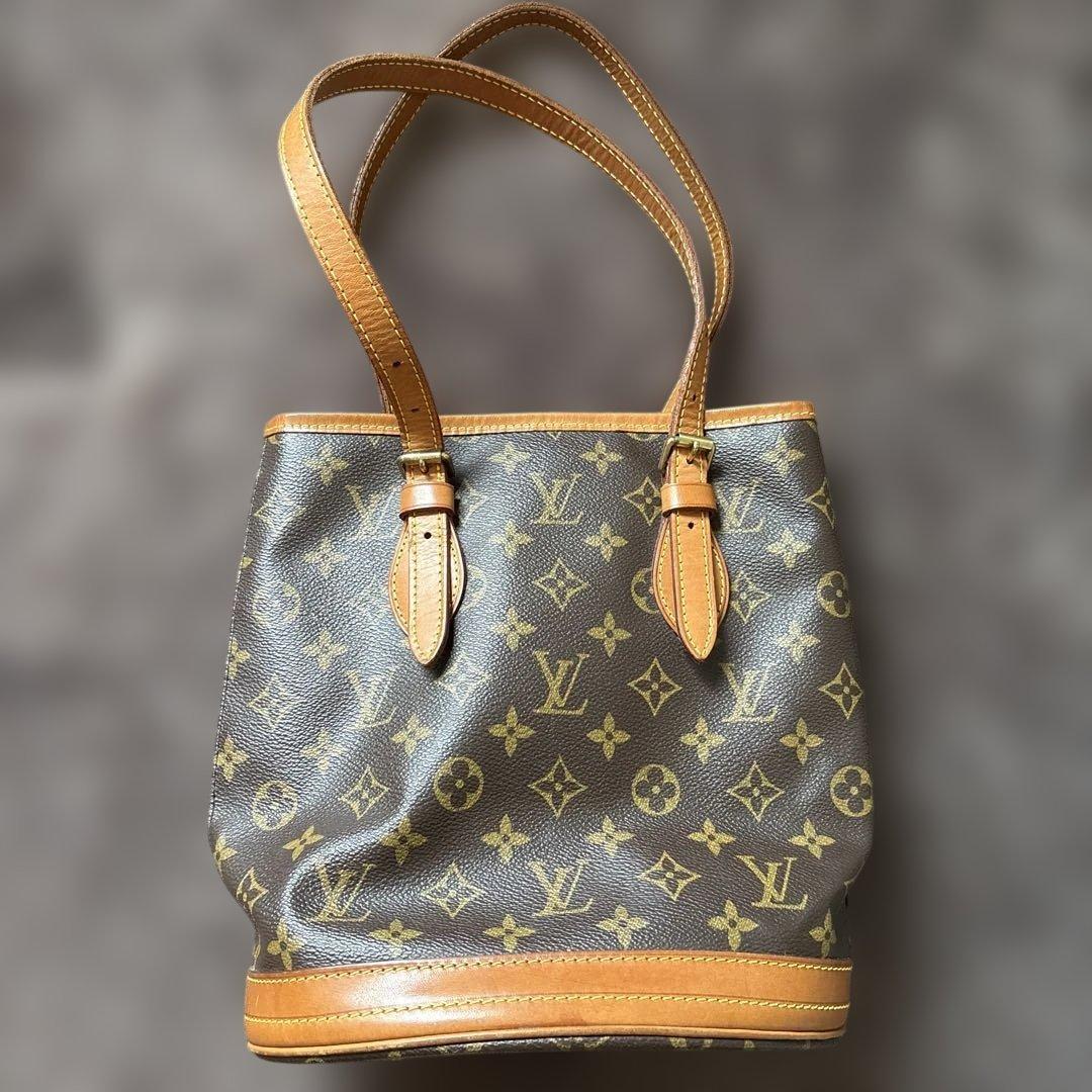 【ルイ・ヴィトン 】美品トートバッグ（バケツ型） & ポーチ セット