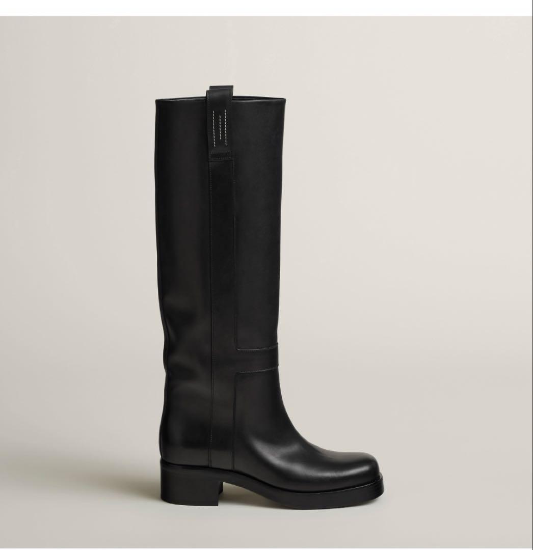 HERMÈS エルメス　ロングブーツ　ホース　未使用　37