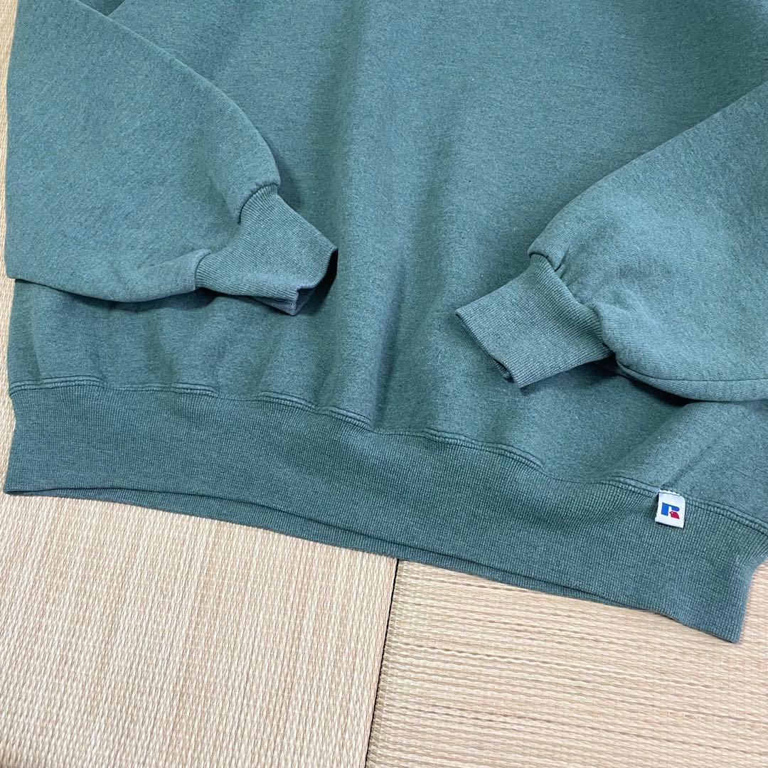 G*l様 90s USA製 ラッセルアスレチック 無地 スウェット 杢グリーン