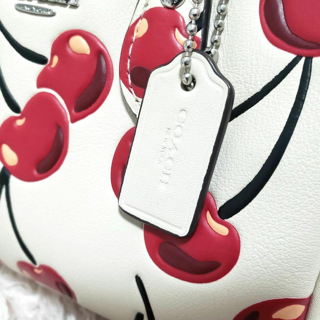 美品 COACH コーチ ミニ ローアン ボストンショルダー2way チェリー