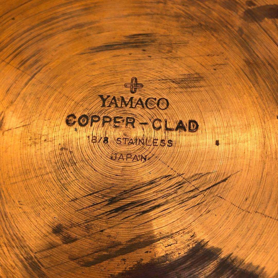 ヤマコーYAMACOコッパー銅クラッドステンレス蓋付き両手鍋25cm日本製