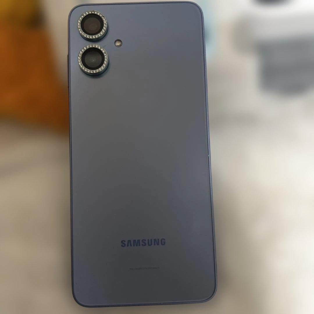 Samsung Galaxy スマートフォン 本体 ライトブルーカーバ付き