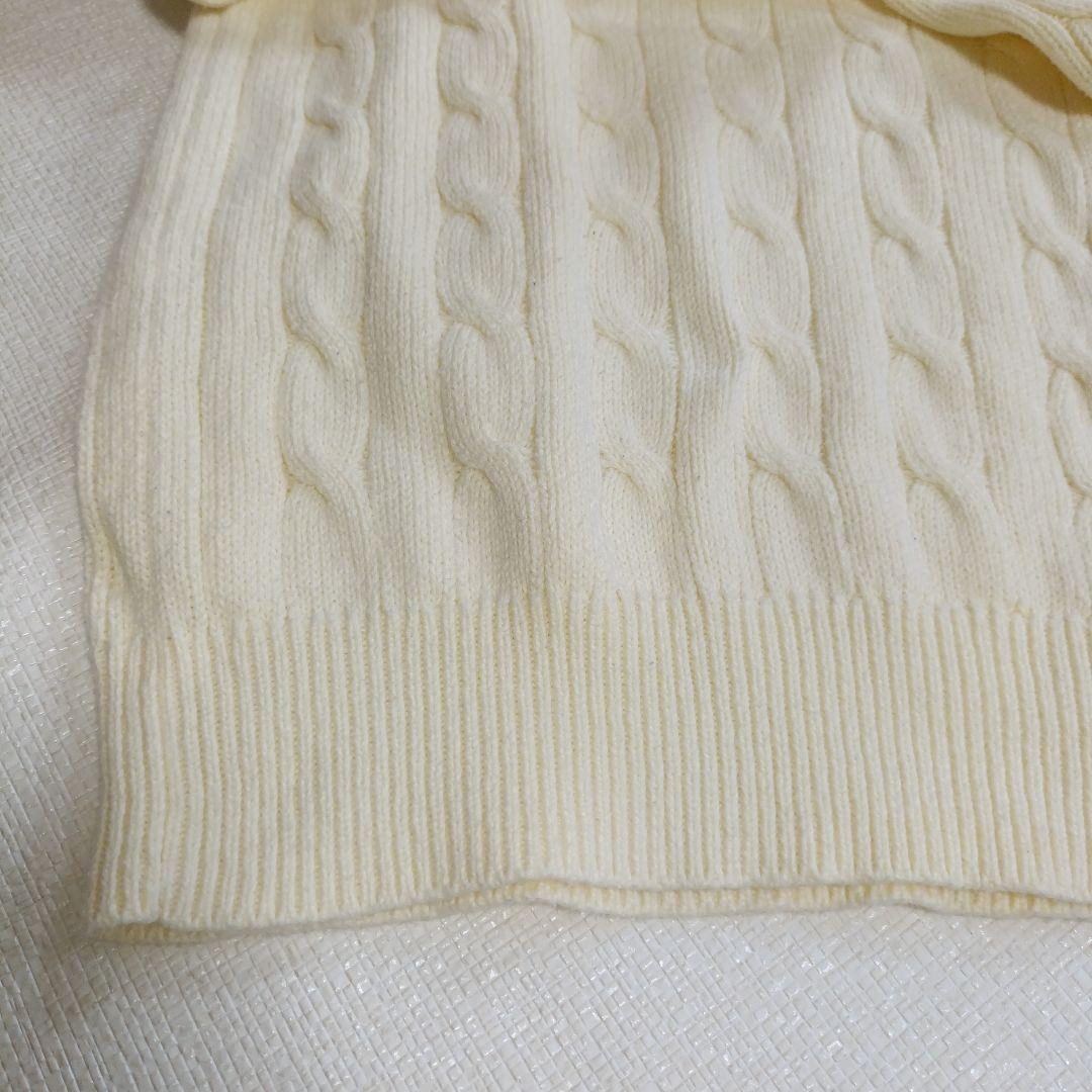 ポロラルフローレン　ケーブルニットハイネック　タートル　アイボリー