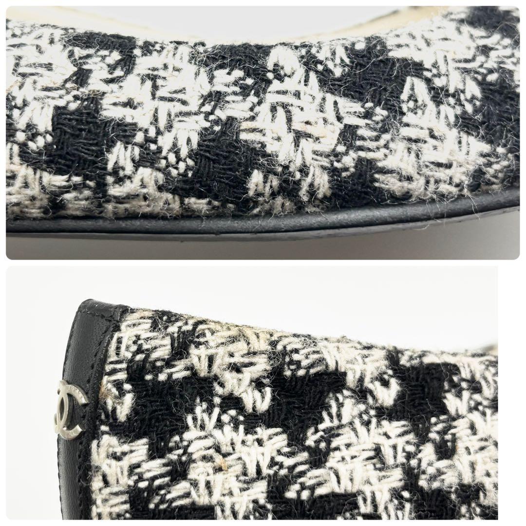 ✨極美品✨CHANEL フラットシューズ　バレリーナ　ココマーク　ツイード　希少