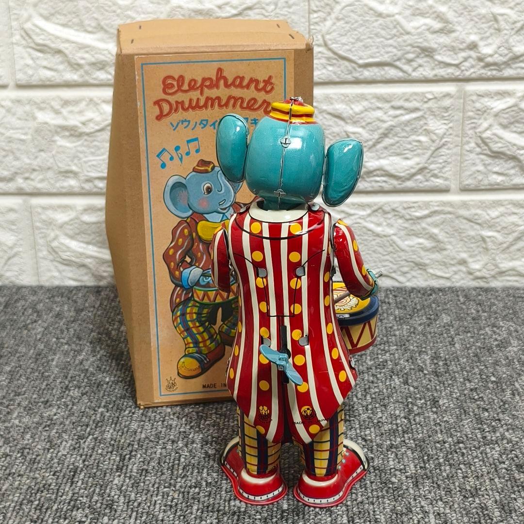 Elephant Drummer 象のドラマー レトロ金属製 ブリキ　おもちゃ