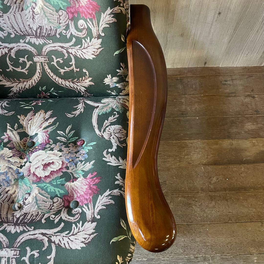 karimoku カリモク コロニアル クラシック花柄 リクライニングソファ