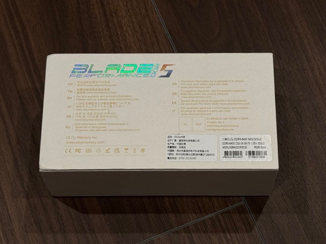OLOY BLADE 64GB (32GB*2) DDR5 RGB メモリー