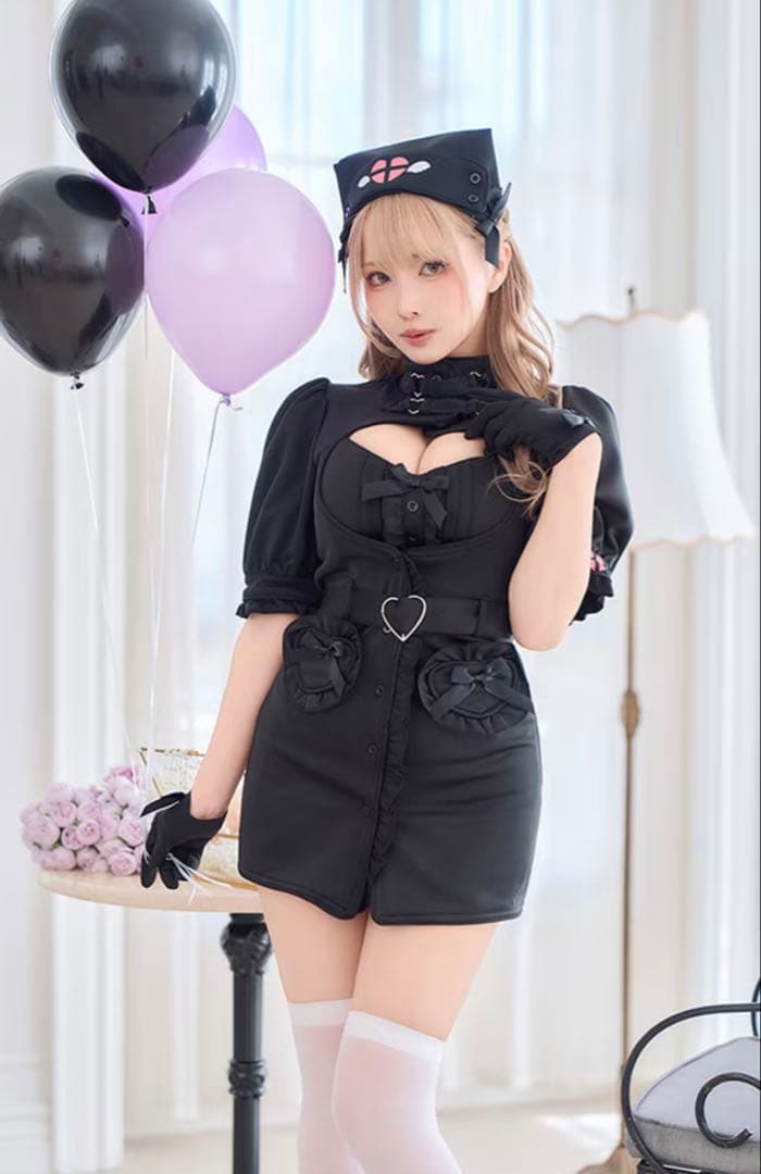 Malymoon マリームーン ルミナスハートナース ブラック 黒 フリーサイズ