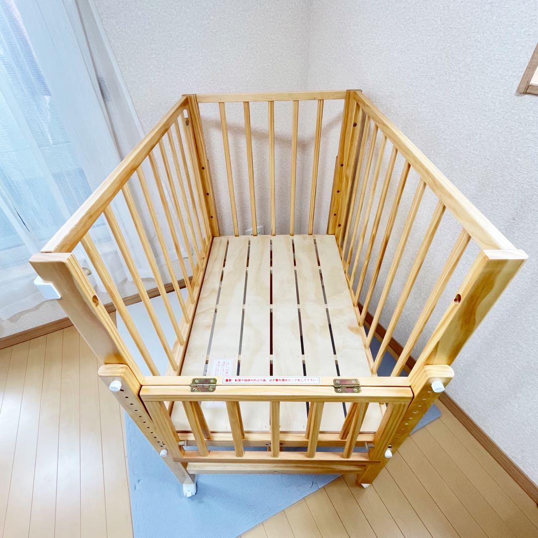 【早い者勝ち❣️】大和屋　ベビーベッド　そいねーる　ミニベビーベッドNA⭐︎