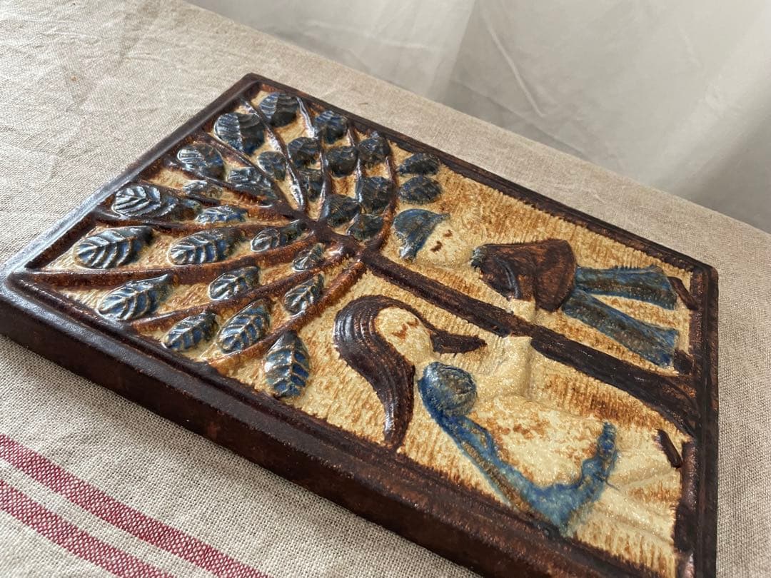 デンマーク　陶器　ウォールデコレーション陶版