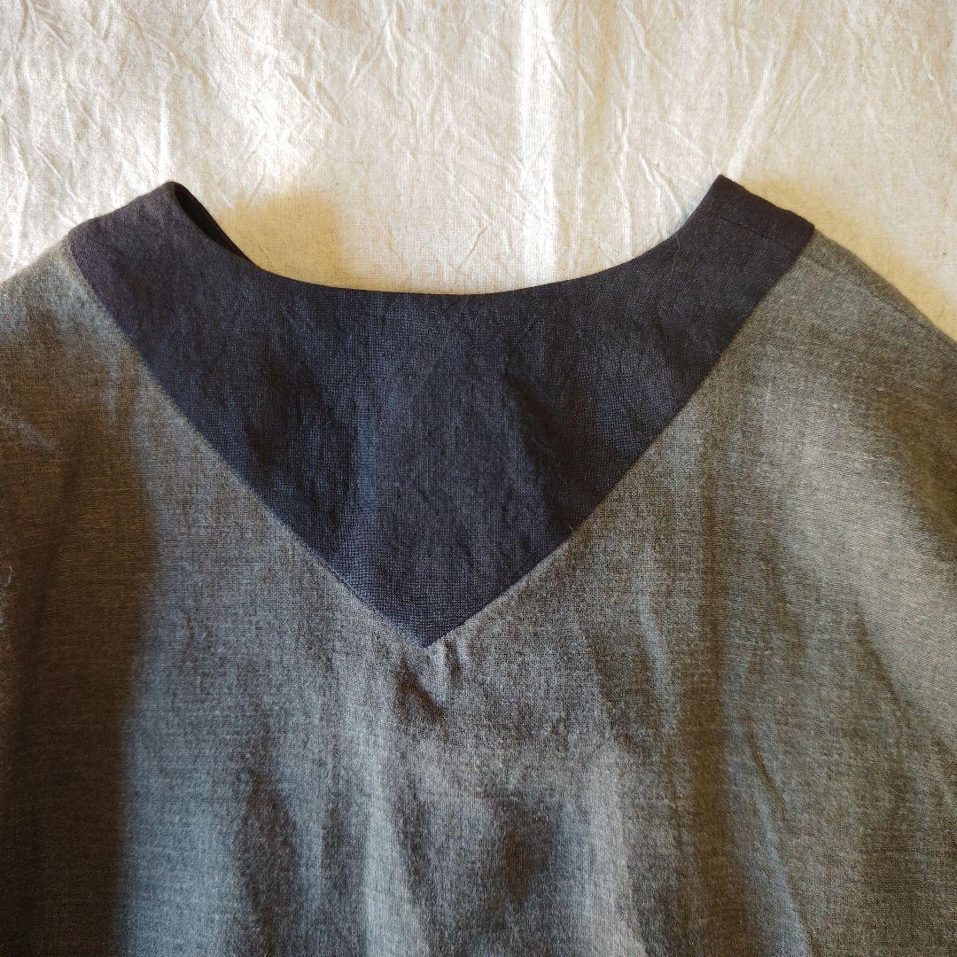 MAGALI マガリ ブラッシュドベルギーリネンカーディガン チャコール