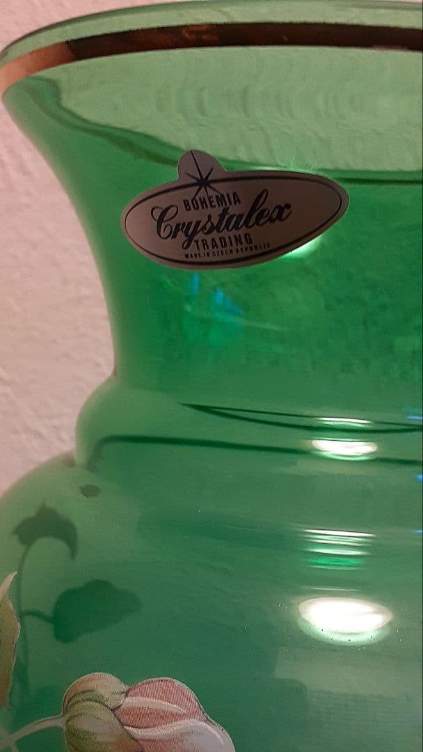 激安！新品。高級ガラスブランド！BOHEMIA クリスタリア インテリア花瓶