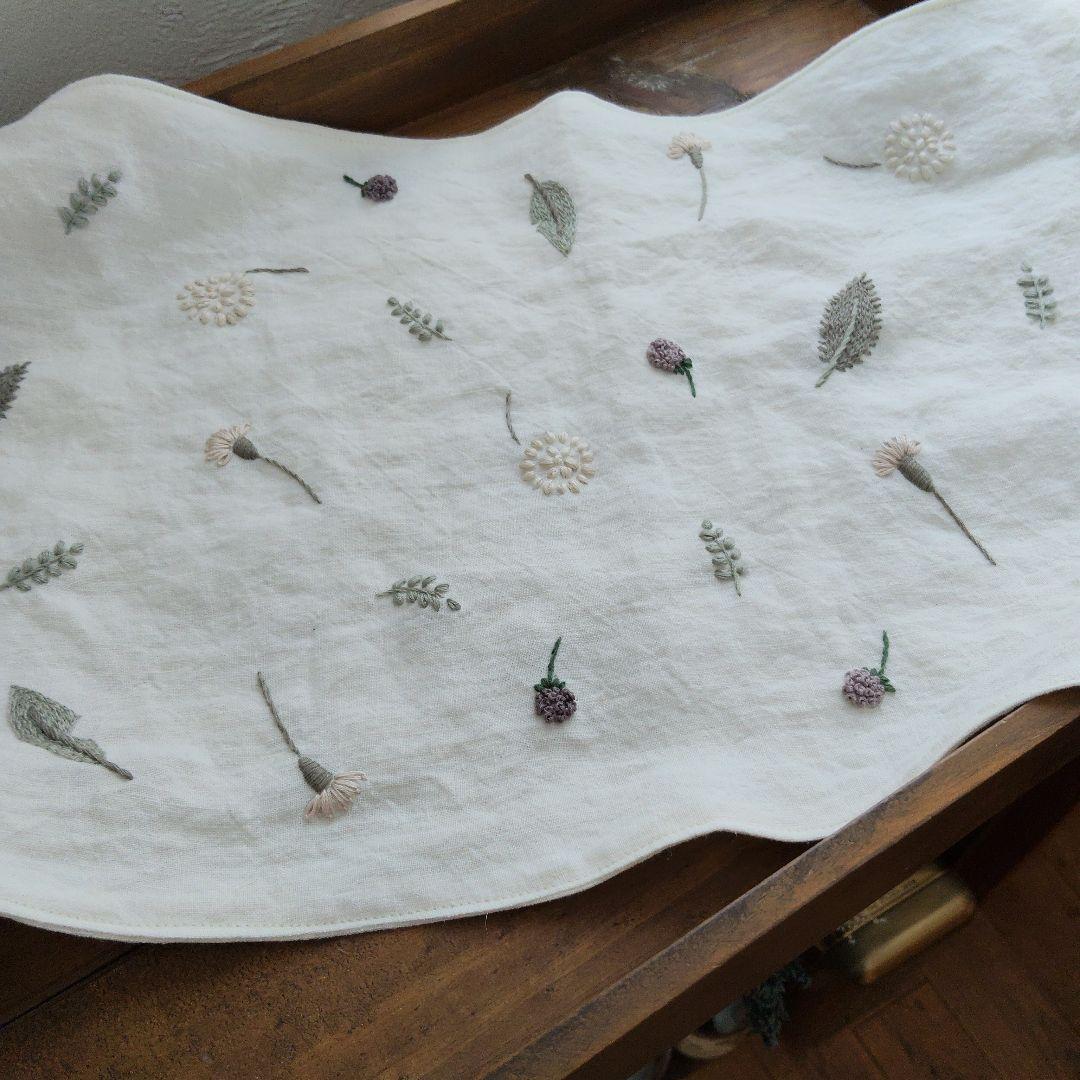 【りん様オーダー専用ページ】リネン刺繍　クッションカバー　マルチクロス