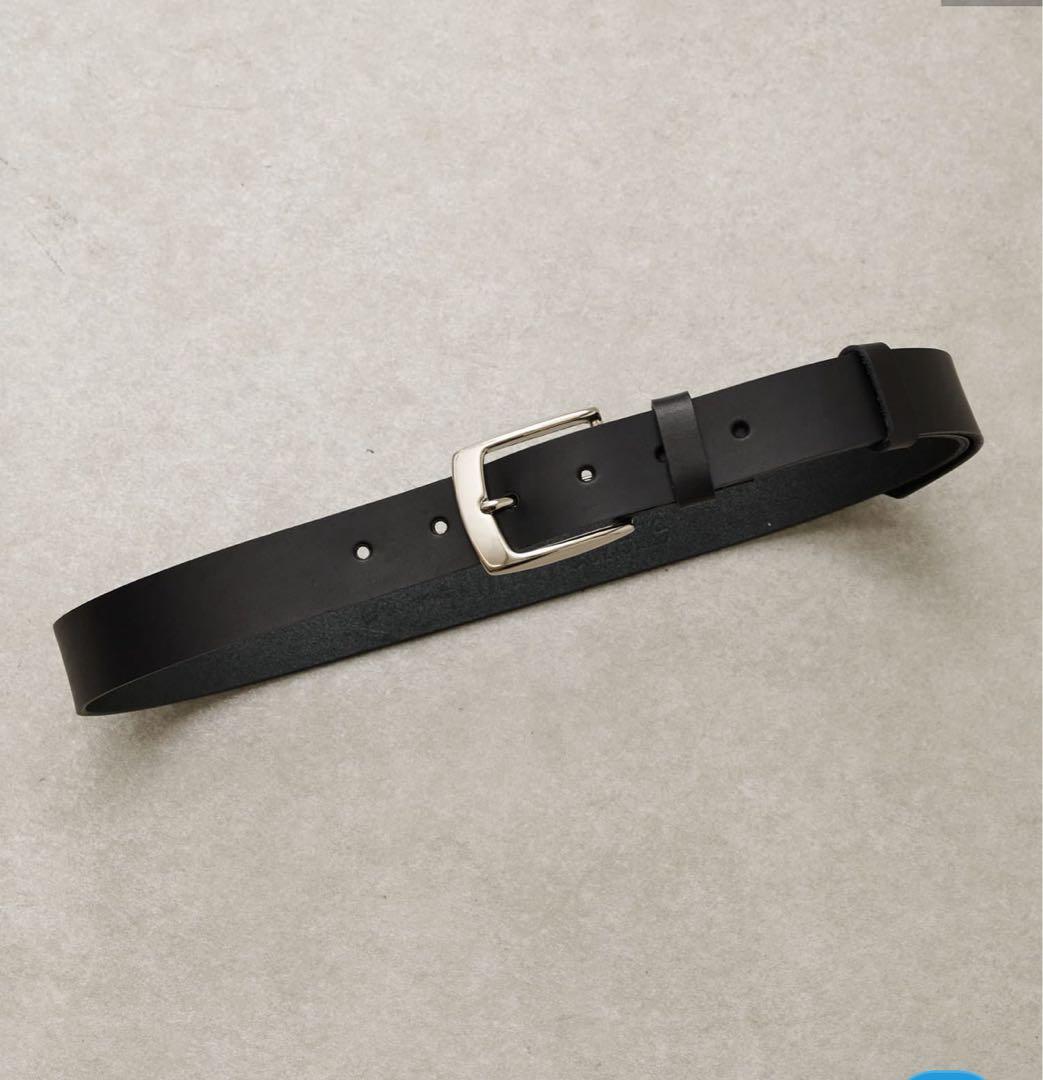 カーフレザーベルト　ブラック