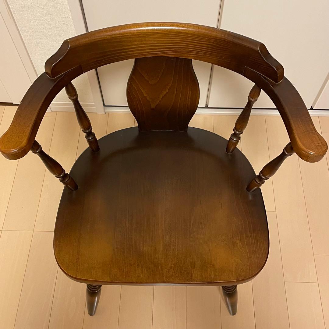 飛騨産業 キツツキマーク ダイニングチェア アームチェア ろくろ脚 2