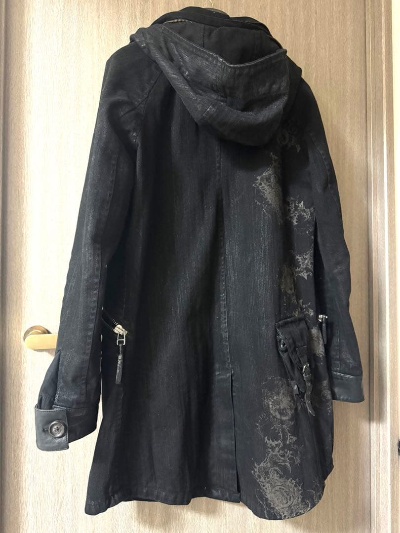 ☆kmrii デニムダッフルコート　マグノリア柄☆