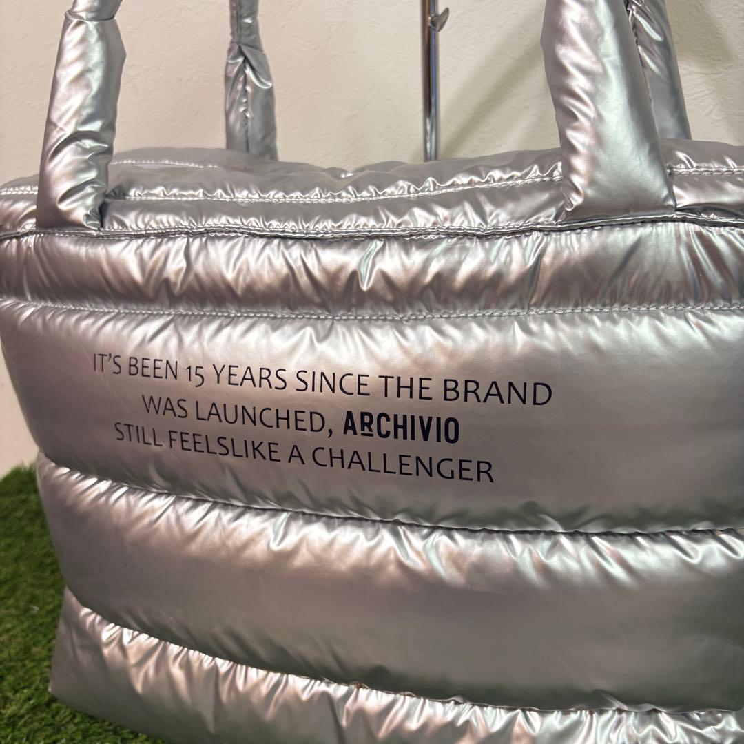 【archivio】美品　15th記念ボストンバッグ　シルバー　アルチビオ