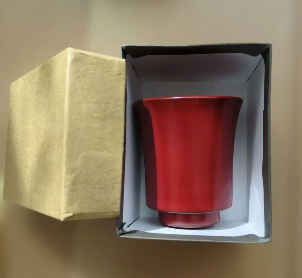 羽反ぐい呑み 古代根来 畠中 昭一 作