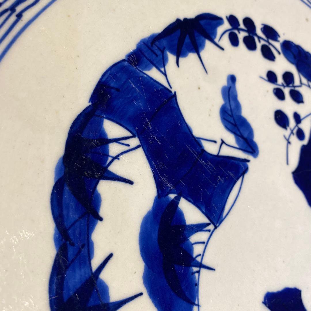 古伊万里　染付　大皿　直径45.5cm