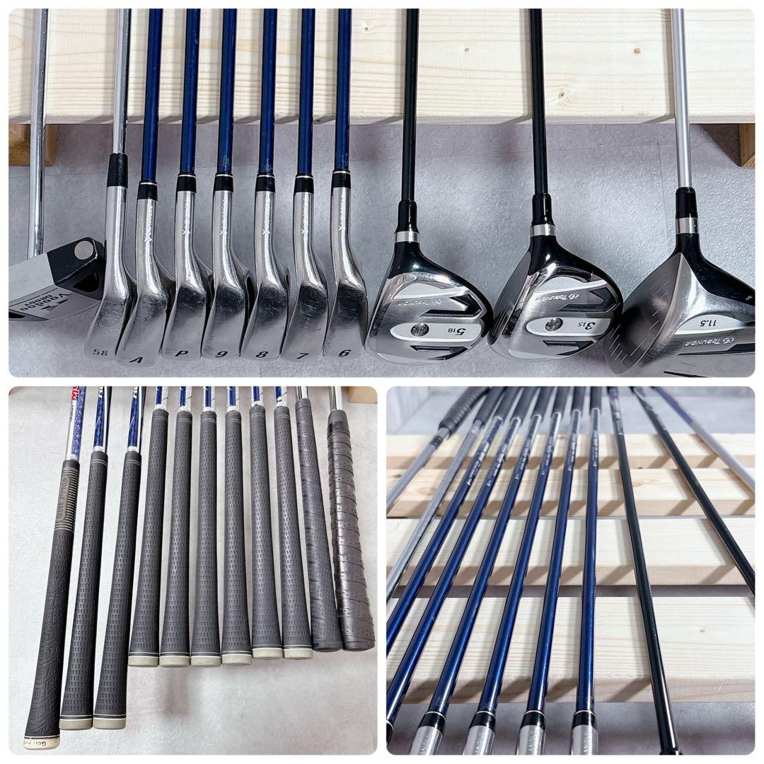 T157 ゴルフクラブ メンズ フルセット 12点 オークリー 初心者 青 紺