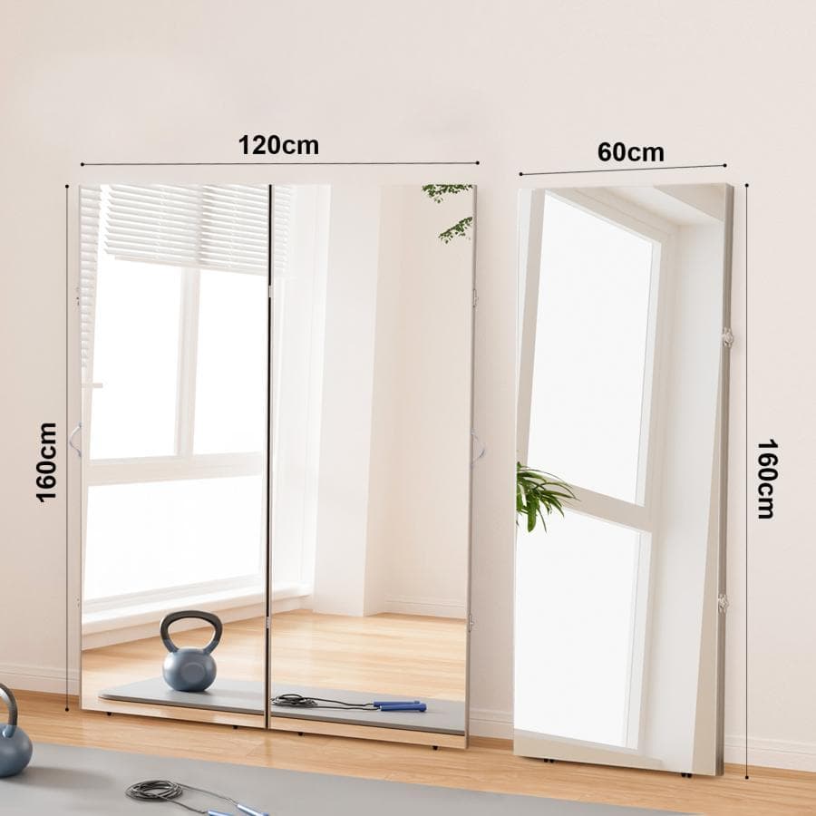 フィルムミラー 割れない鏡 折りたたみ 360度展開 60cm 2枚 2811