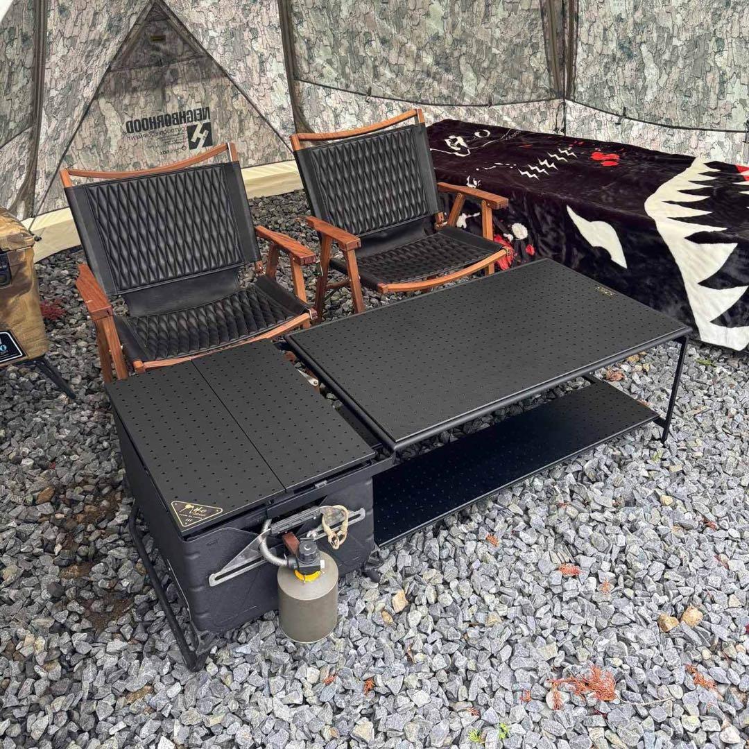 《新品未使用》H&O SC ブリッジテーブル 50 ブラック シェルコン