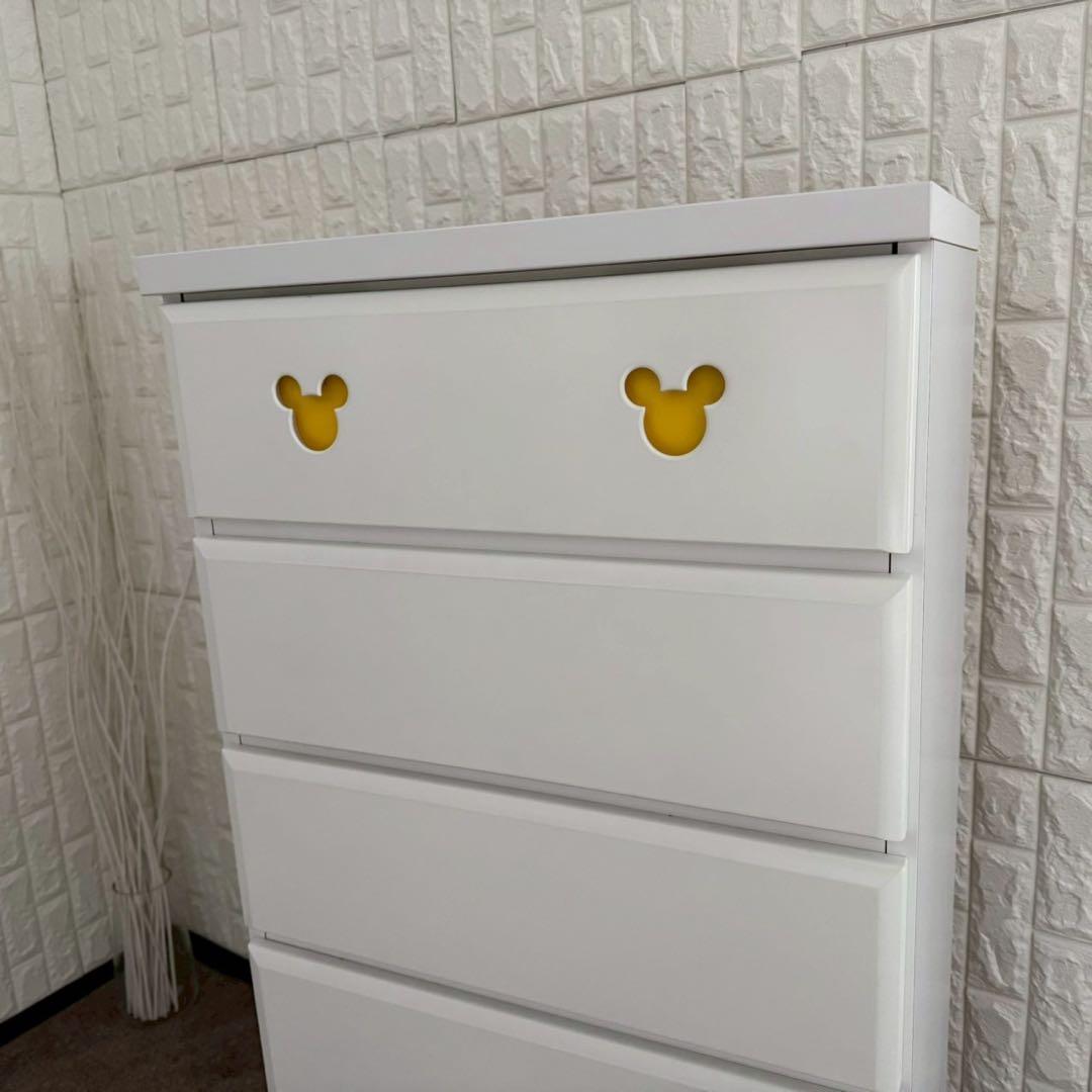 東京23区配送無料✨アルファタカバ　ディズニー　ハイチェストミッキー　ホワイト