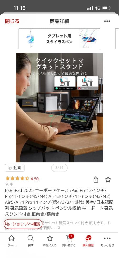 ESR Rebound Series iPad Air 13\" ケース