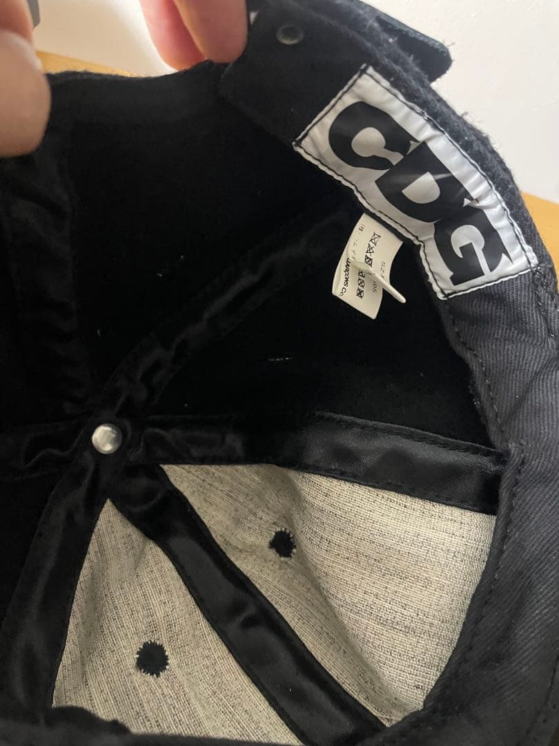 CDG 黒 キャップ アメリカ製