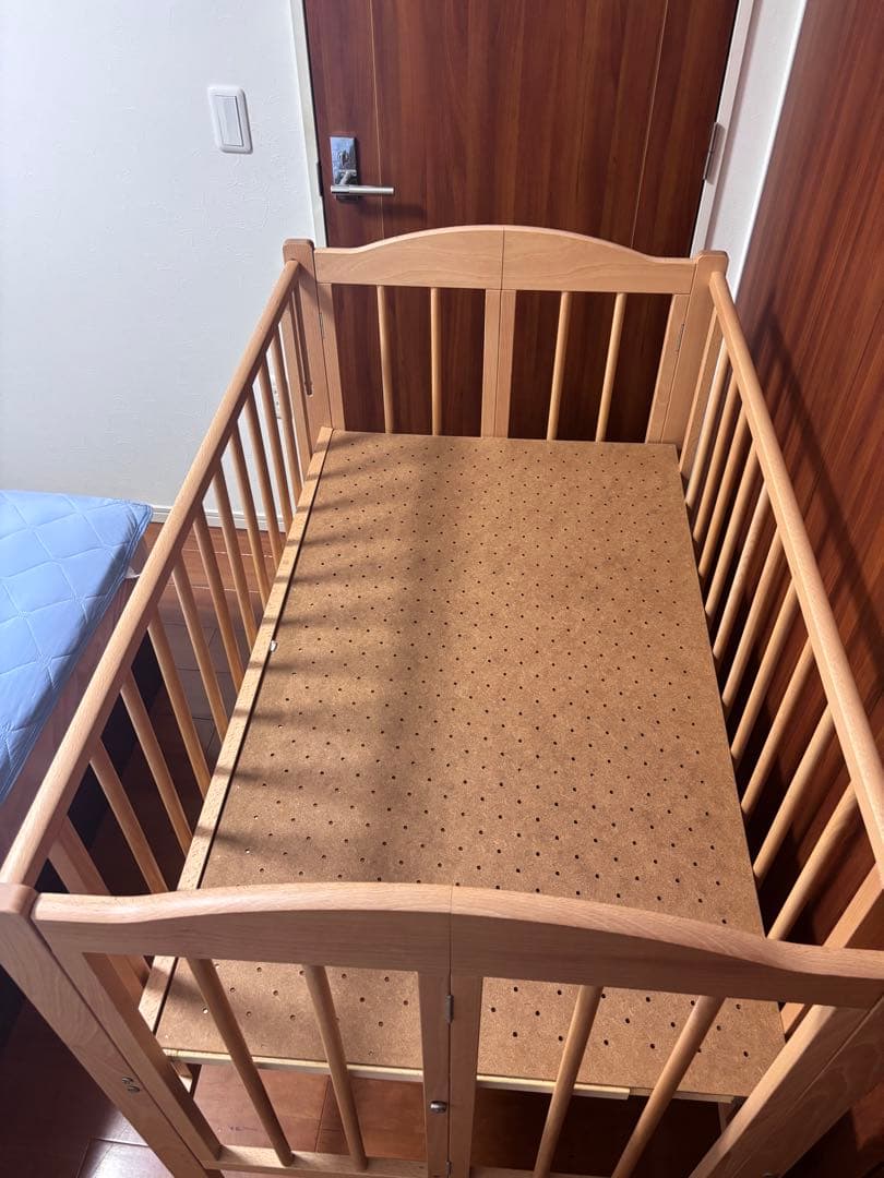 【日本製】木製ベビーベッド ⭐︎レギュラーサイズ⭐︎ハイタイプ⭐︎スリーピー⭐︎石崎家具