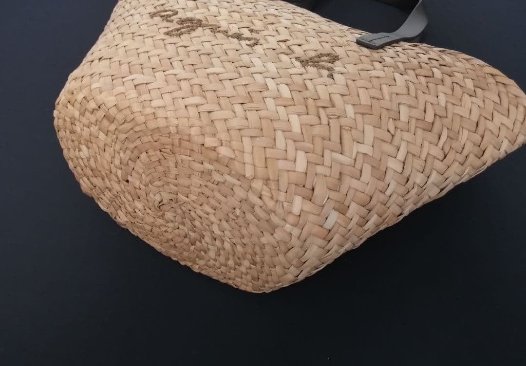 【新品・未使用】agnes b. アニエスベー かごバッグ ロゴ刺繍 巾着付き