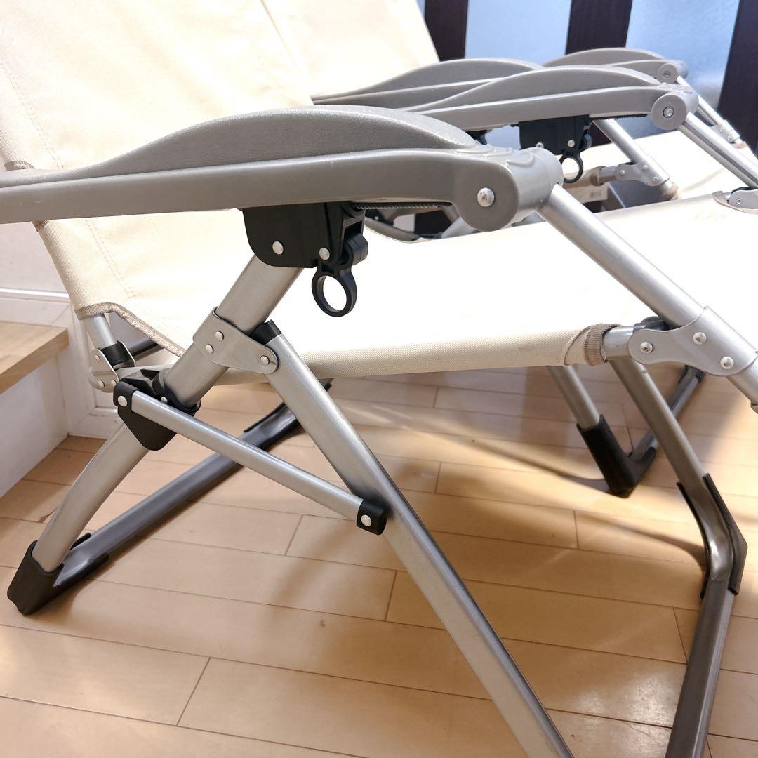 【2脚セット】希少 Coleman フリーリクライニングチェア 廃盤品 ベージュ