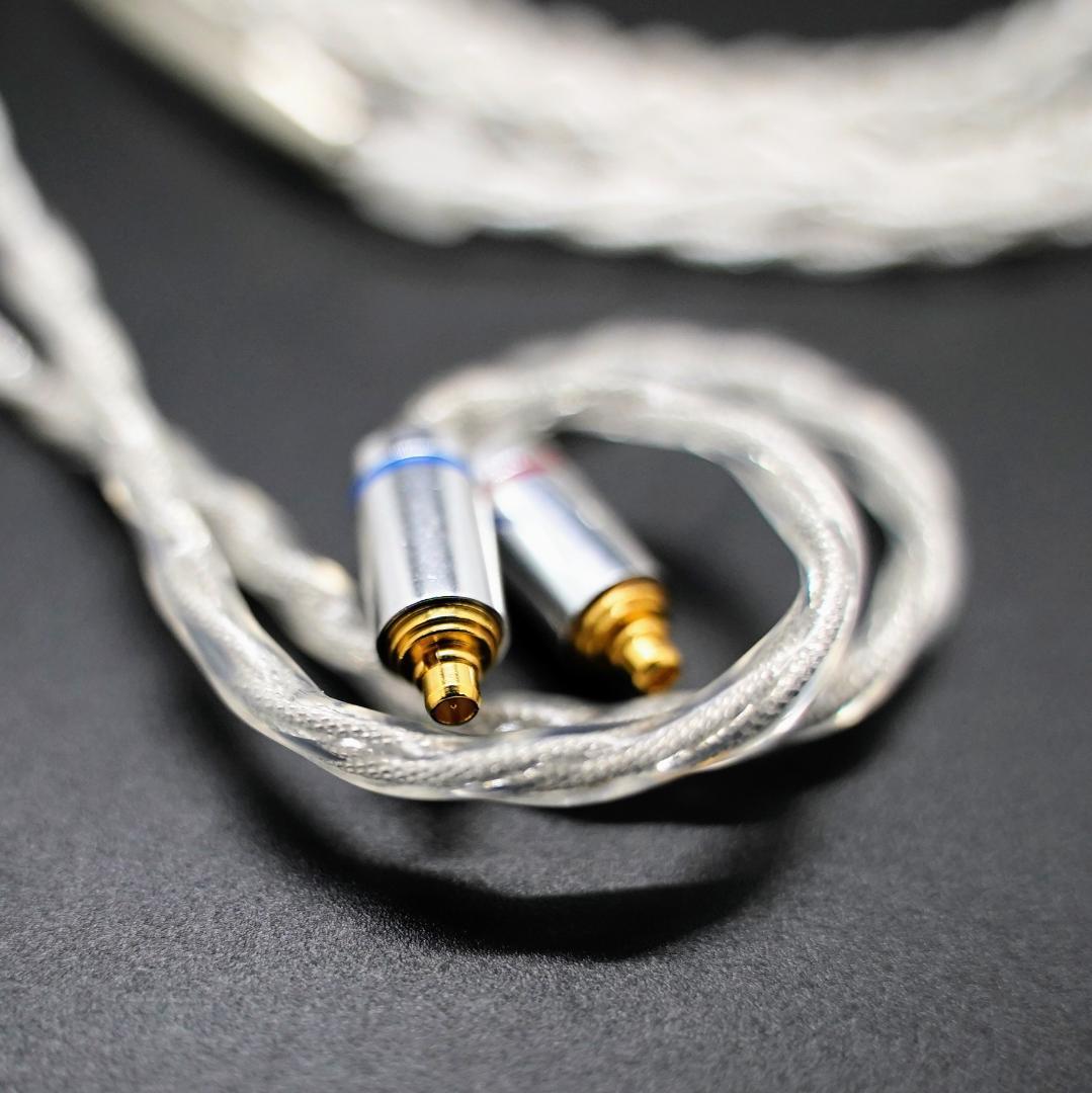 【1点のみ】7N粒子単結晶銅銀メッキ リッツ構造ケーブルIE900 4.4mm