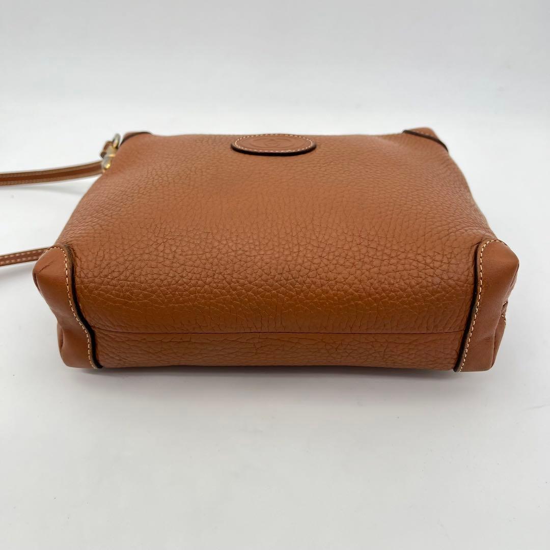 【美品】GUCCI ショルダーバッグ 斜めがけ インターロッキング レザー 茶色