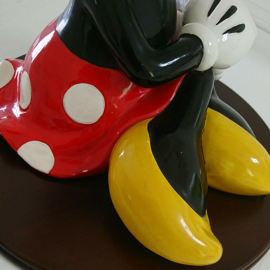 希少☆ 80s 特大 日本製 置物 ミニーマウス 陶器 オルゴール ディズニー