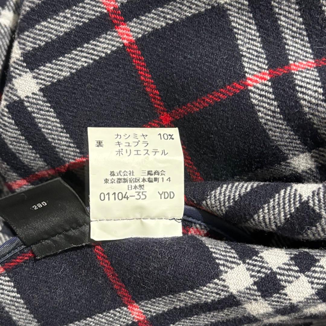 未使用級 BURBERRY バーバリーロンドン ダッフルコート　L カシミヤ混