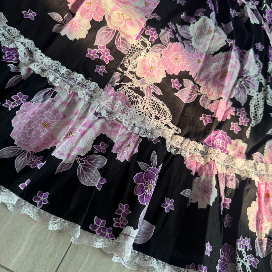 新品 浴衣ドレス 大人用 y2k 姫系 地雷 ゆかた ドレス レース