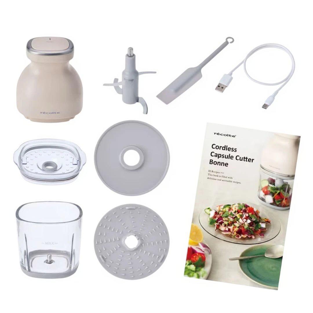 レコルト コードレス フードカッター カプセルカッター ボンヌ RCP-7(W)
