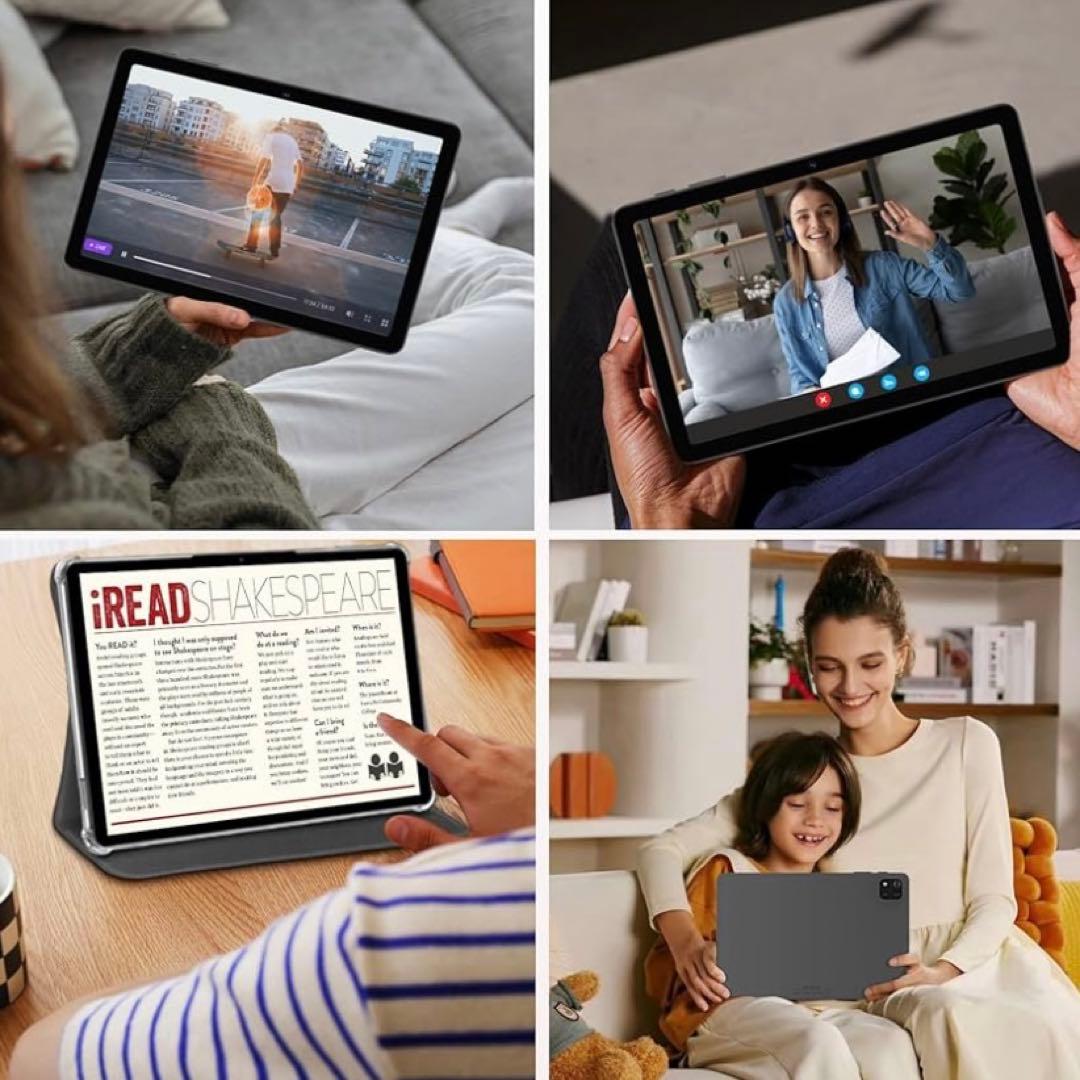 Android 16 タブレット10インチ Wi-Fiモデル ケース付き 黒