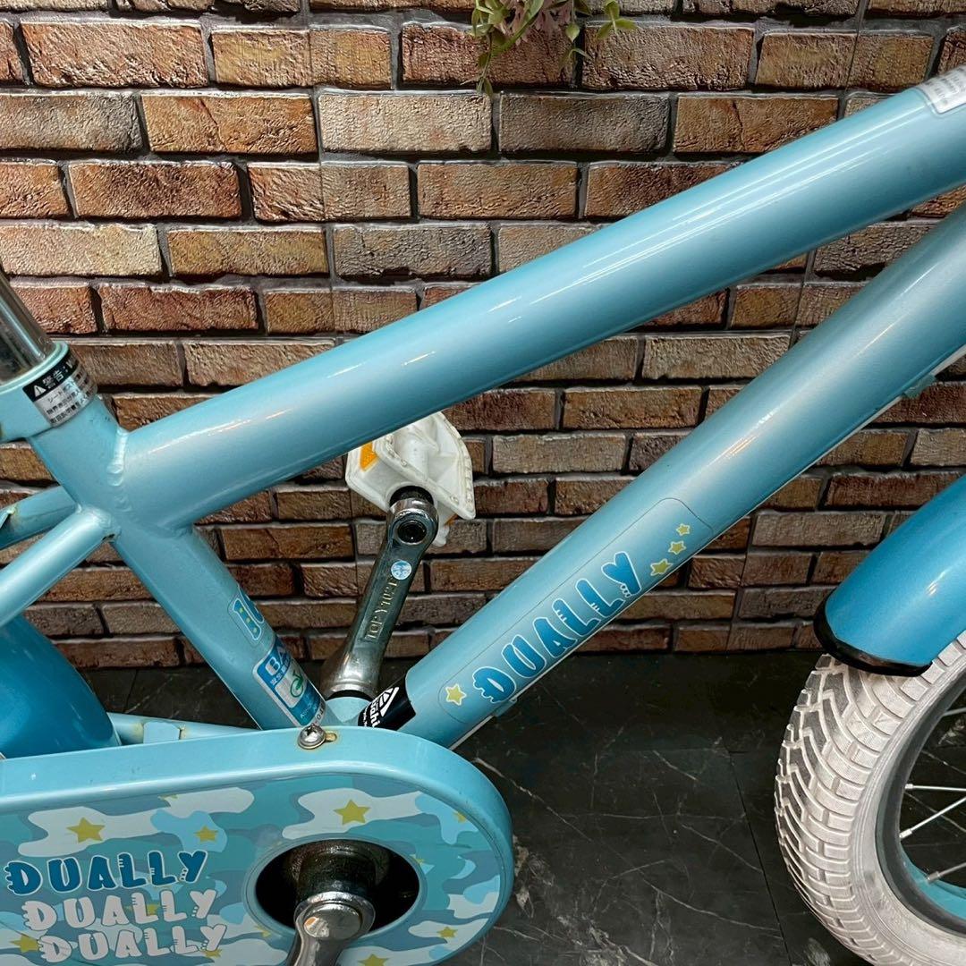 【76】子供用自転車 子供車 DUALLY 水色 16インチ シングル