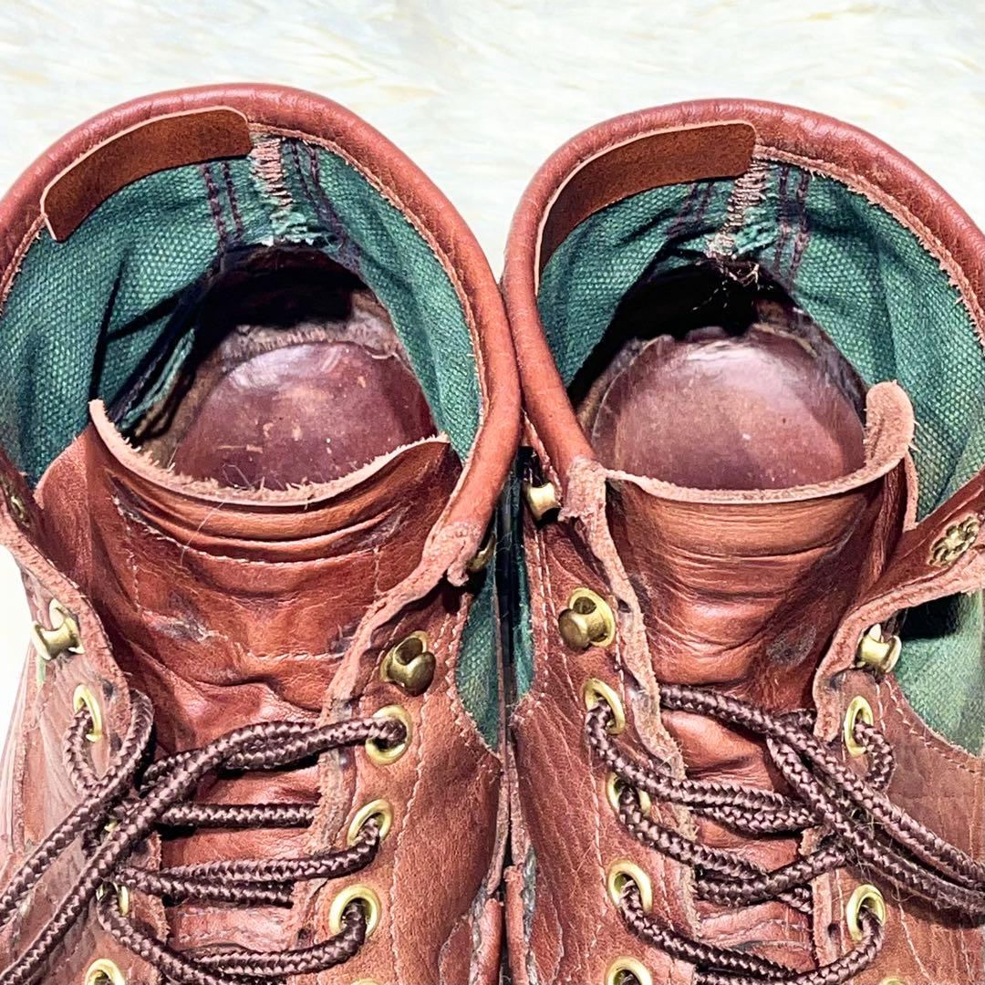 超希少！☆ラッセルモカシン　ショート サファリ 25㎝　本革　ブラウン×グリーン